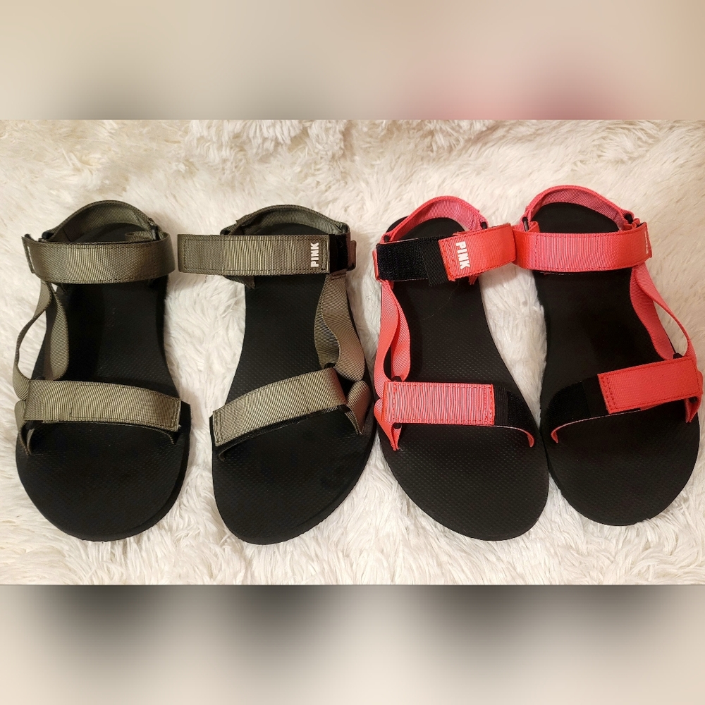 Pink-Victoria's Secret Sandals x 2